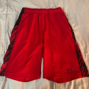 Nike Red and Black Athletic Shorts